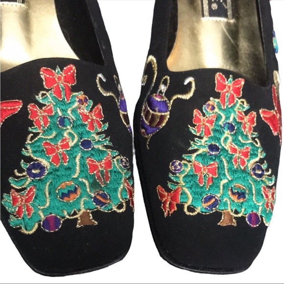 Embroidered Christmas dress shoes - Picture 4 of 13